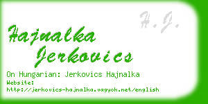 hajnalka jerkovics business card